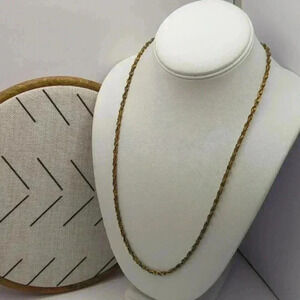 Vintage Miriam Haskell twist rope gold toned chain